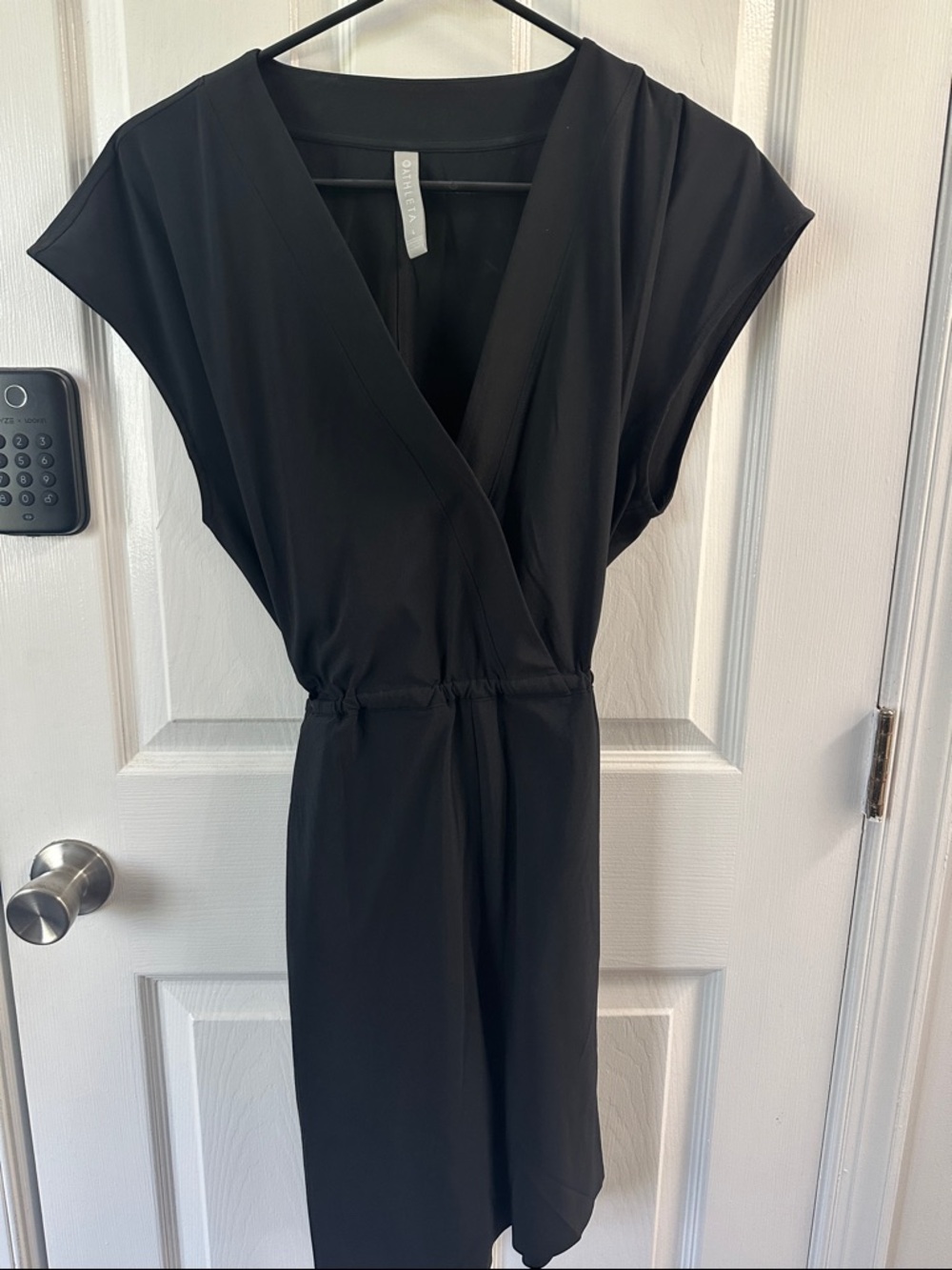 Charming Black Wrap-Front Women's shorts onesie